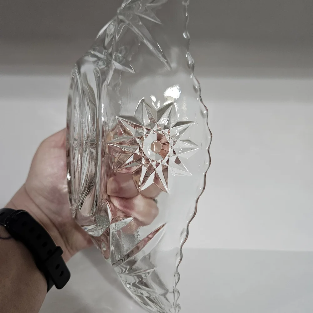 🌟Anchor‎ Hocking Pressed Glass Starburst Serving Bowl